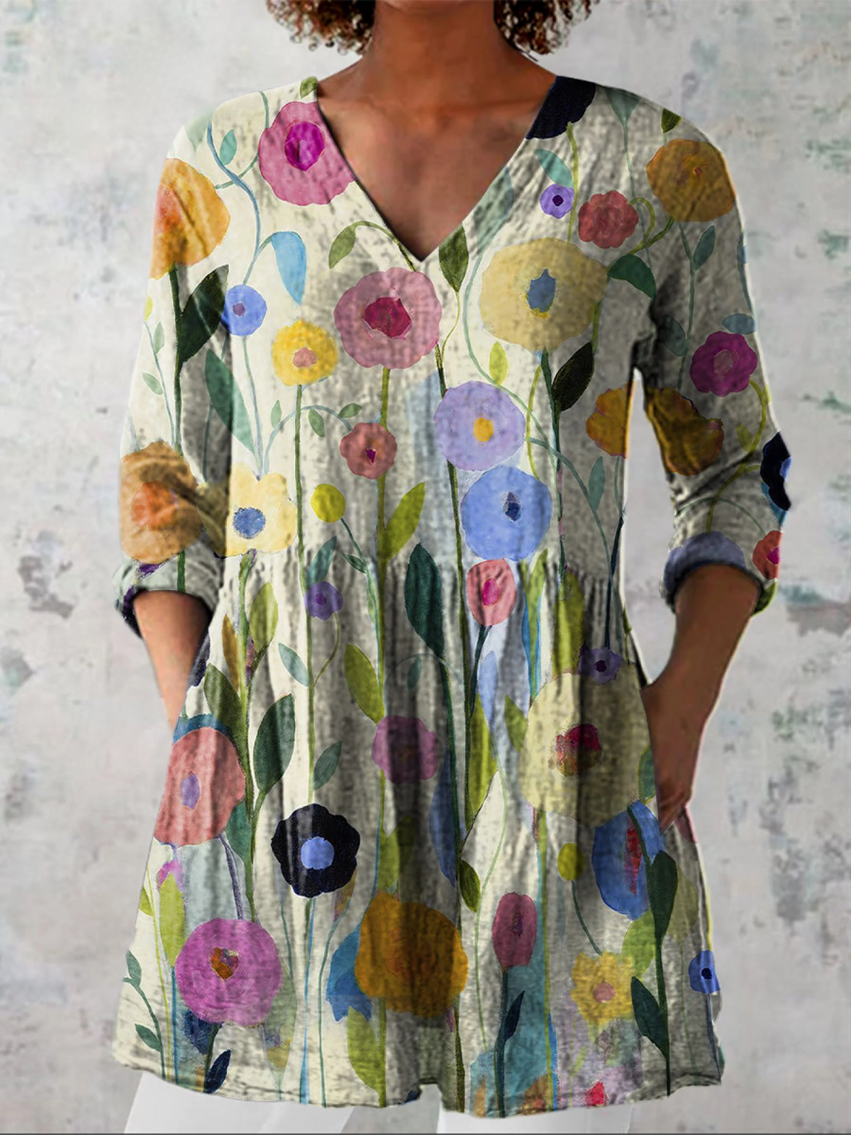 Floral Beige / 4XL