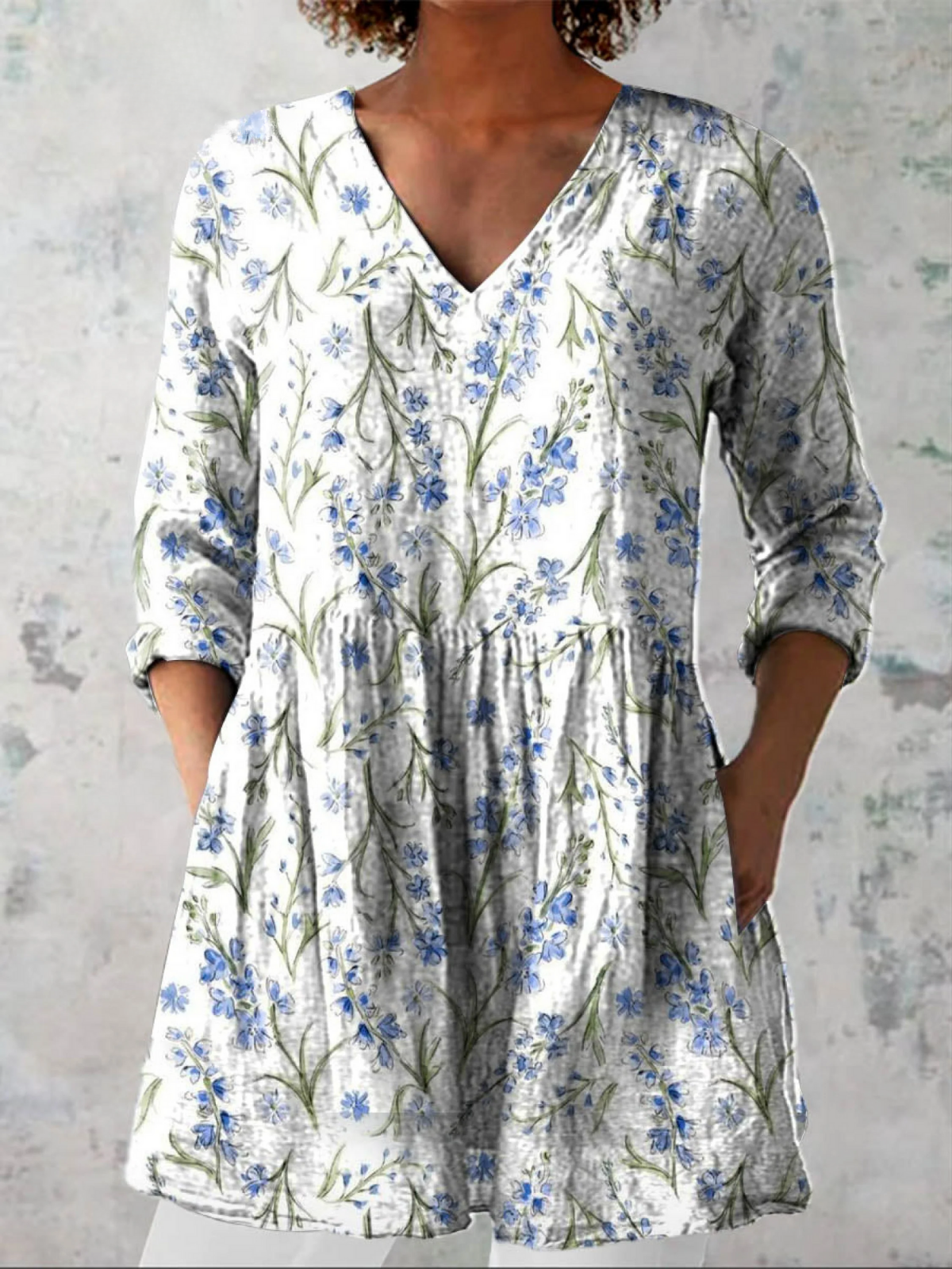 Floral Blue / 4XL