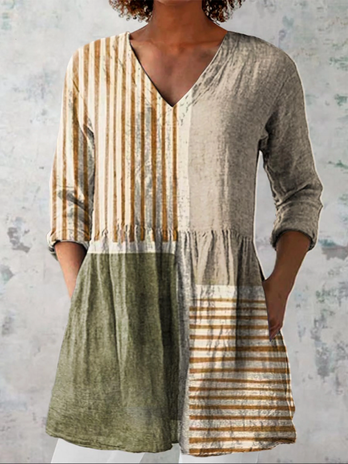 Beige-Green / 4XL