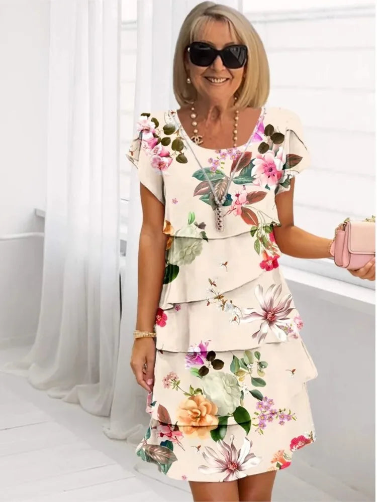 Beige Flowers / 3XL